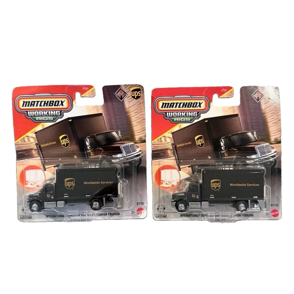 Matchbox Working Rigs UPS International Durastar Box Truck Lot of 2 07/16 Brown